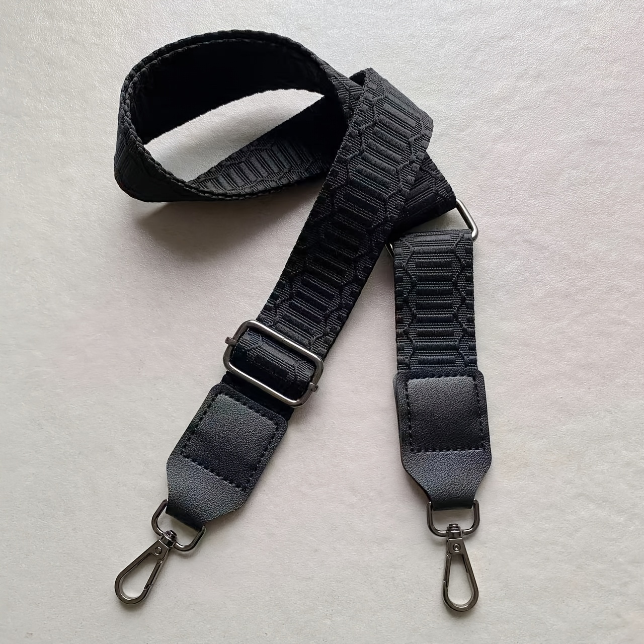 TEMU Casual All- Crossbody Extension Strap, Adjustable Length Short And Long Strap, Shoulder Strap Single Purchase Accessory Strap, Black Jacquard
