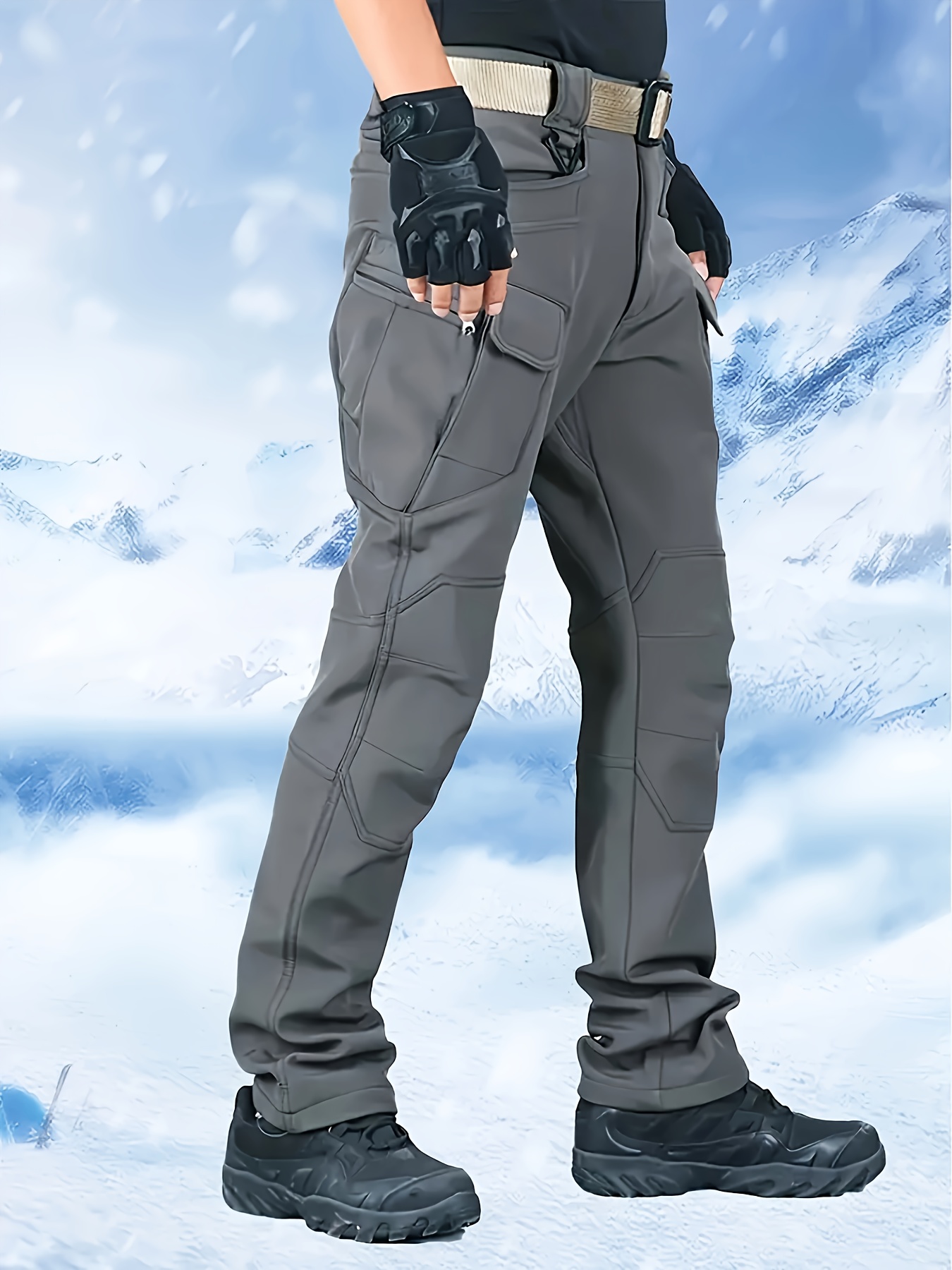 pantalon cargo olive vert doublé en hommes pantalon Temu France