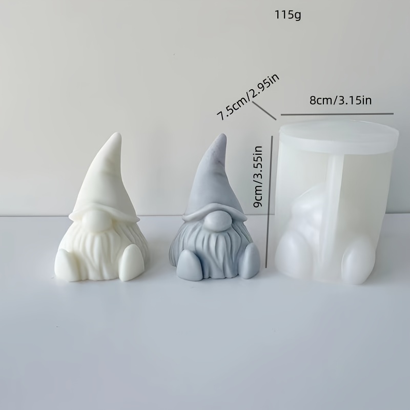 TEMU Gnome Candle Mold: Christmas Decor - Silicone Material, Irregular Shape, Handmade Candles