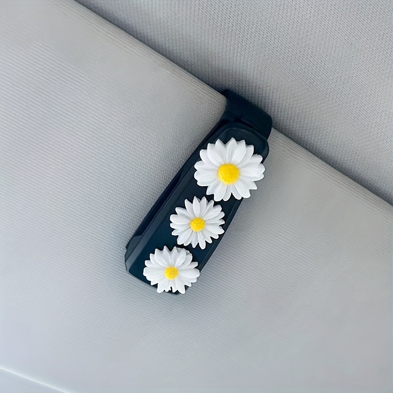 E-shop 1 Stück Blumen-Brillenclip, Sonnenblenden-Brillenhalter, Fahrzeug-Brillenaufbewahrungsklemme