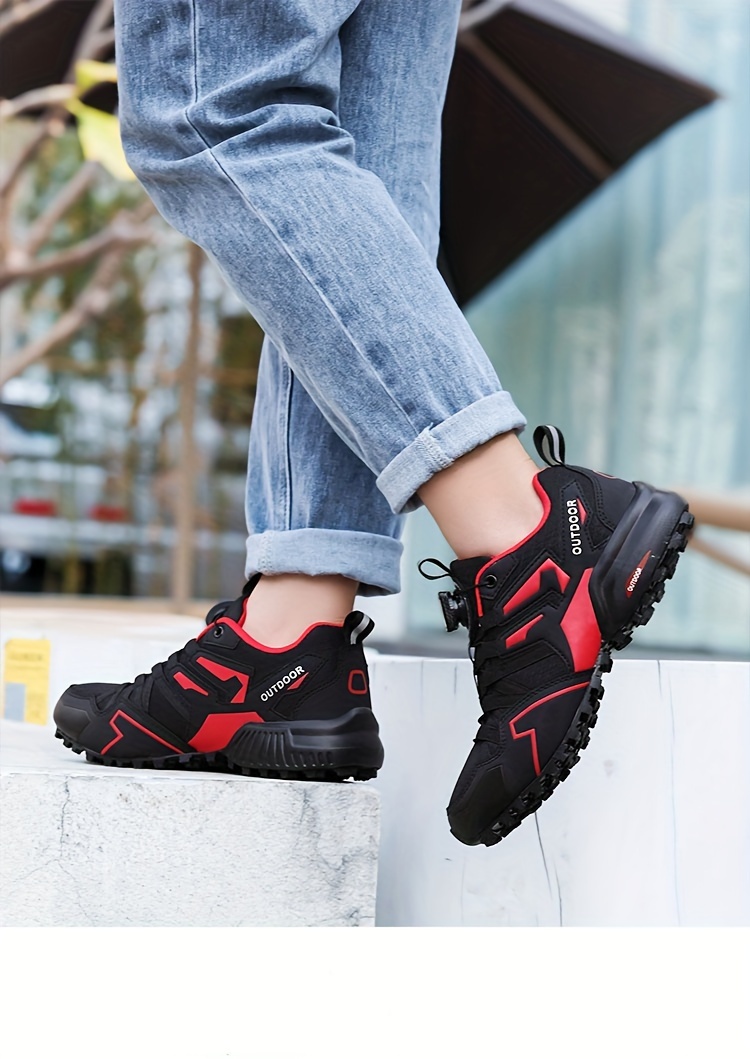 mens womens all terrain hiking outdoor shoes lightweight breathable trekking boots with md rubber anti skid sole cushioning insole brown white   for     unisex Product details 5