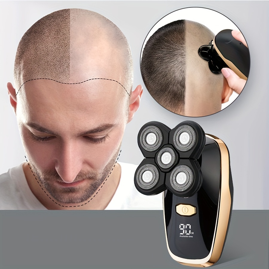 

Electric Head Hair Shaver With Led Display, Men's Cordless Rechargeable Wet/dry & Bald Head Razor, Electric Shaver, Gifts For Men, Father's Day Gift