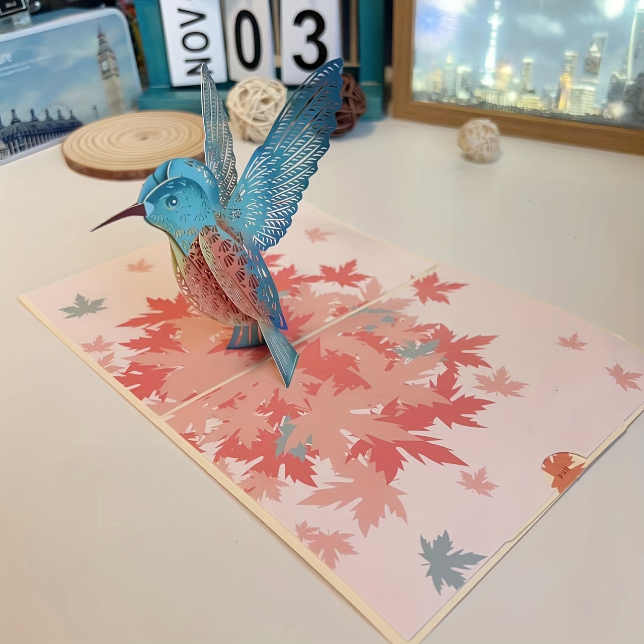 

3d Pop-up Hummingbird Greeting Card - Perfect For Birthdays, Mother's Day, Valentine's & Thank You Notes