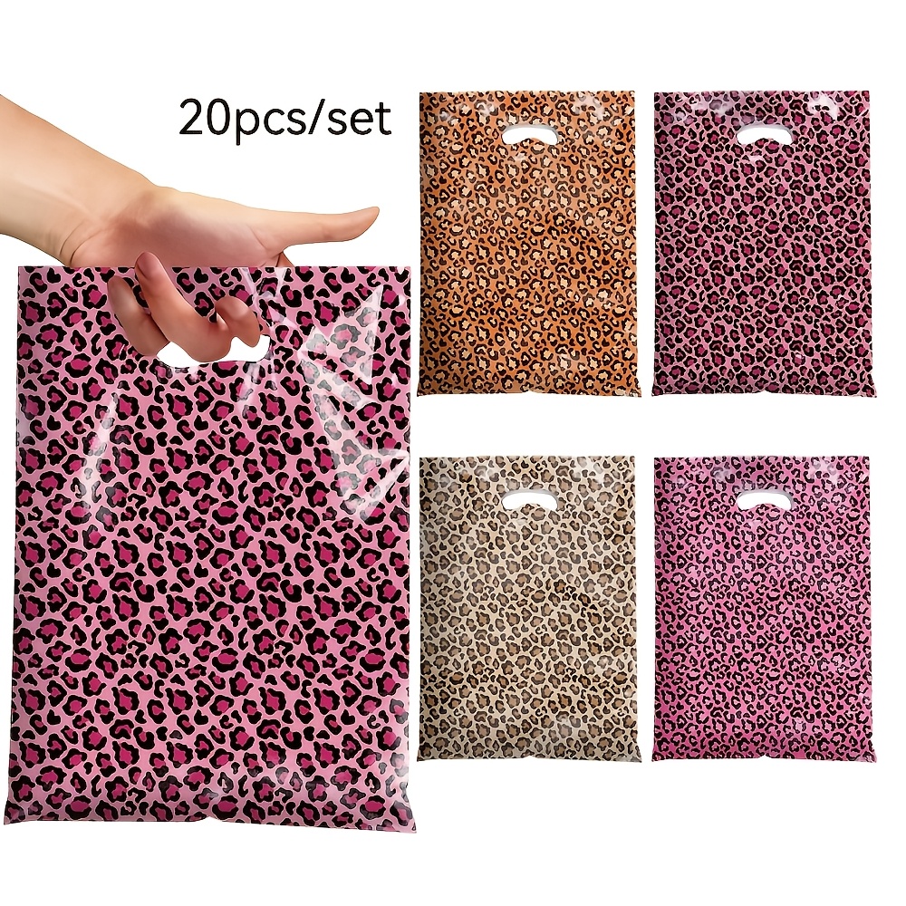 Image of Leopard Print Premium Small Size Gift Bag, For Parties, Holiday Gatherings, Family Dinners, Small Gifts And Gift Wrapping
