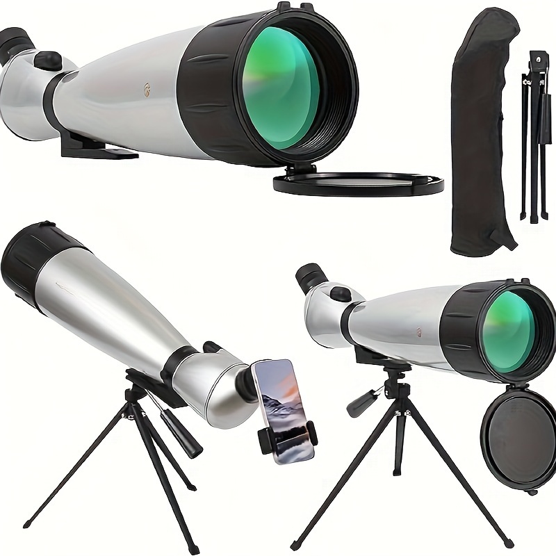TEMU -100X100 Télescopes de Découvreurs Haute Puissance FMC Longue Portée Avec Support Triomphe En Métal Adaptateur de Téléphone Et Sac de Transport