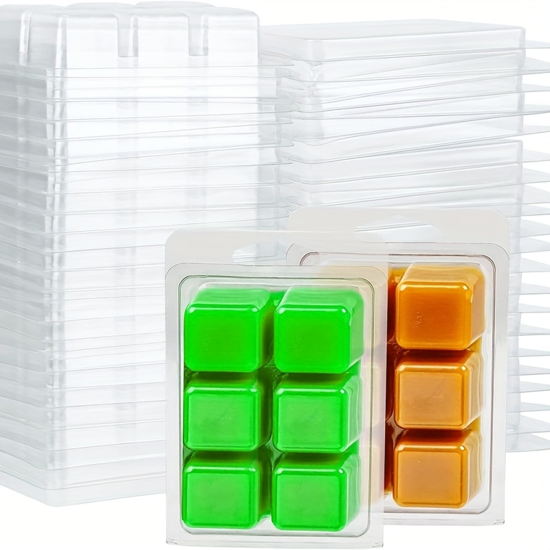 

100pcs Square Transparent Plastic Wax Melt Containers With 6 Compartments, Ideal For Diy Candle Making And Wax Melts - Clear Craft Supplies, Diy Wax Crafting|compartmentalized Storage| Container