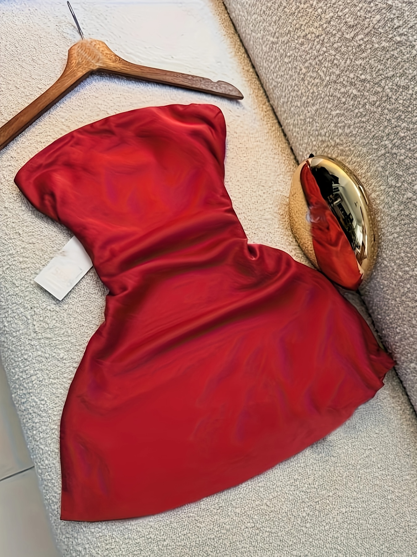 red dress sold on Temu Canada