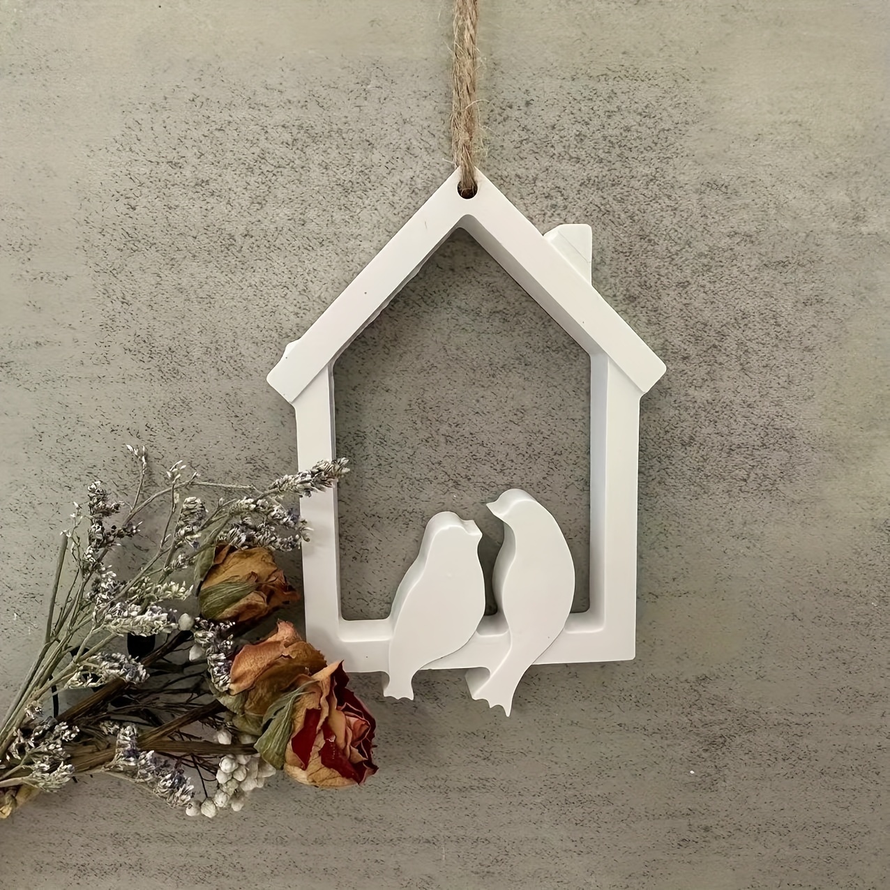 

Diy Birdhouse & Lovebirds Silicone Mold Kit - Handcrafted Resin Casting For Window Decor, Door Wreaths & Hanging Ornaments