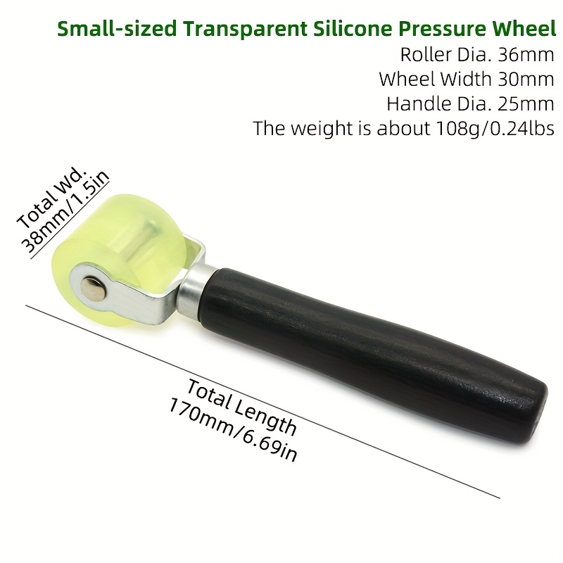 TEMU Roller, Solid Press Roller, Waterproof Roll Material Leather Edge Rolling Wheel, Self-adhesive Paper , Dual Bearings, Hand-pushed Edge Rolling