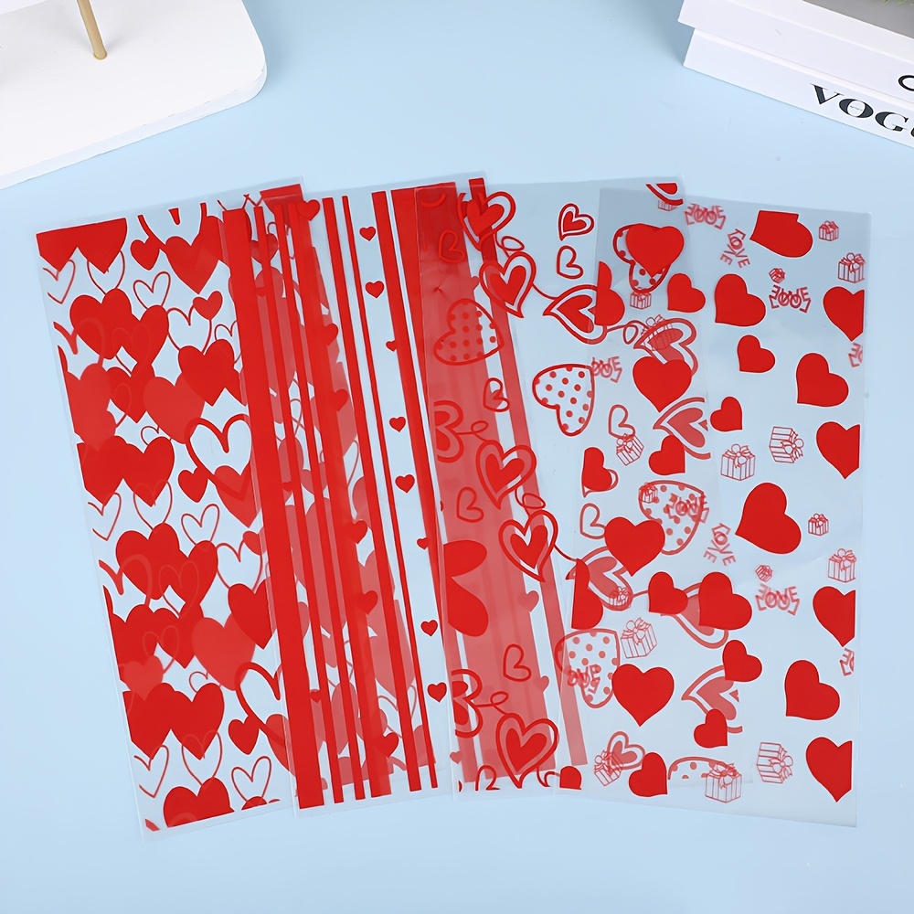 

50pcs Random Style Love Print Reusable Produce Bags Valentine's Day Party Souvenir Gift Packaging Bags