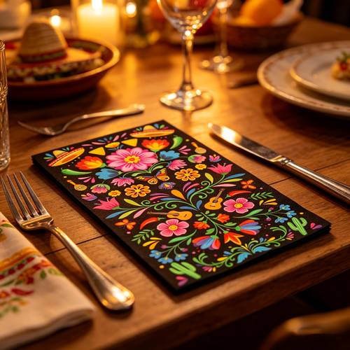 servilletas de con temática floral mexicana, servilletas de cena, servilletas de almuerzo, adecuadas para reuniones, s de té y decoraciones de mesa de para halloween y navidad