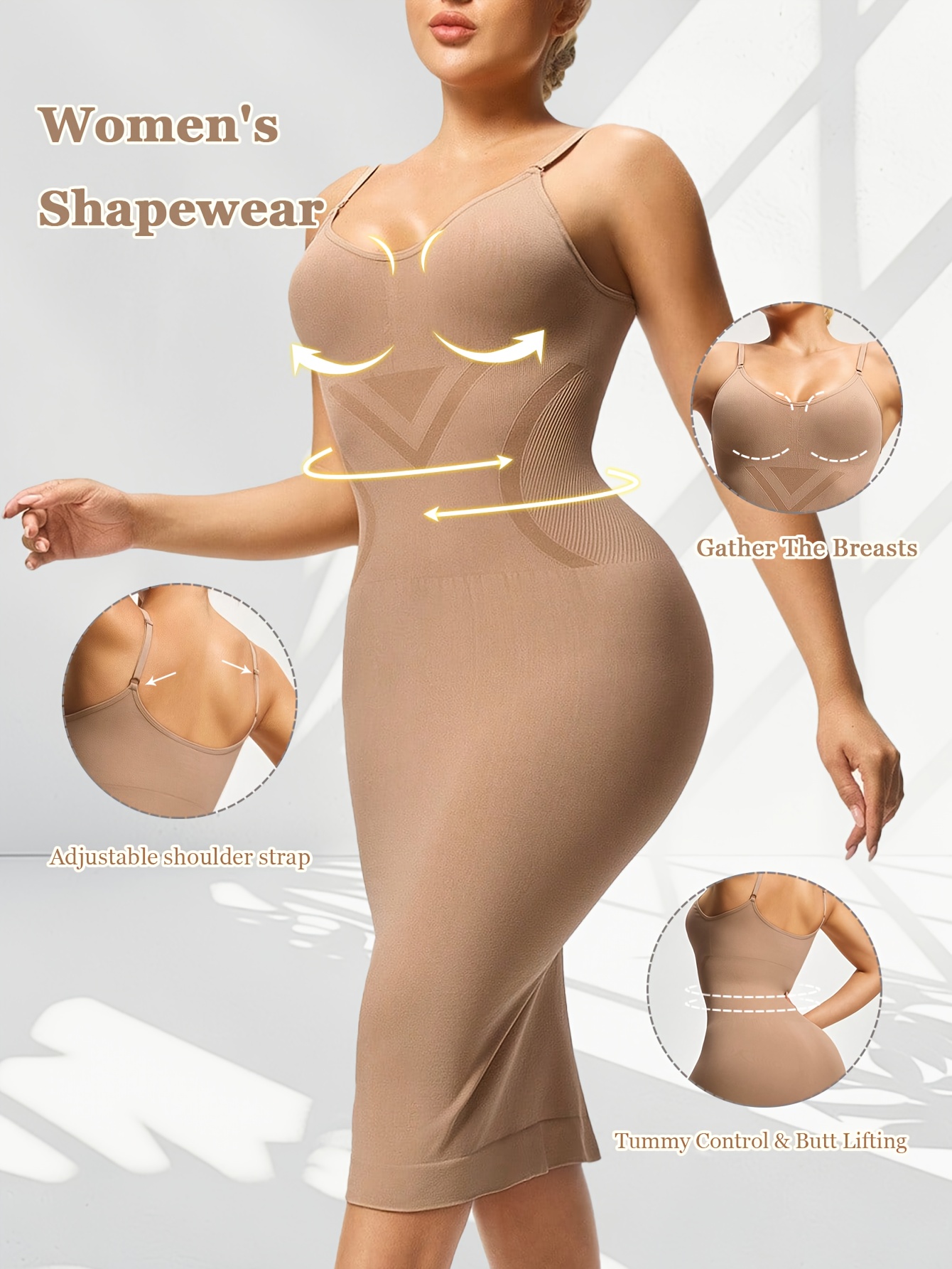 bodycon dress stomach Bodycon Tummy Control Shaper Dress – 7 X With Love main image 0
