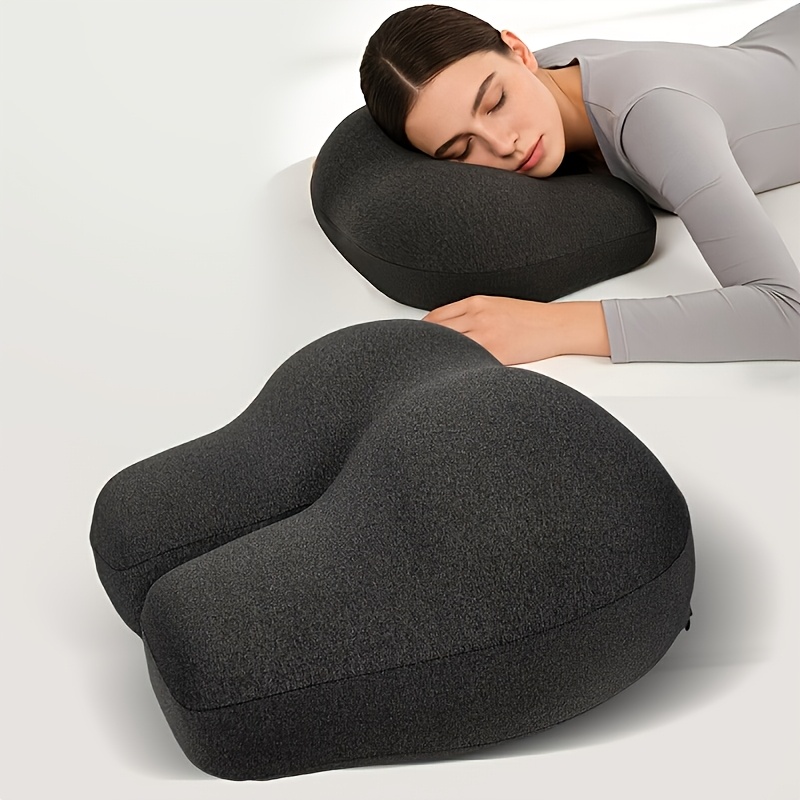 1 -shaped Foam Pillow Suitable For Side/back/stomach Sleepers - With Removable And Washable Polyester Pillowcase, High Quality, Suitable For Multiple , A For Home Relaxation!