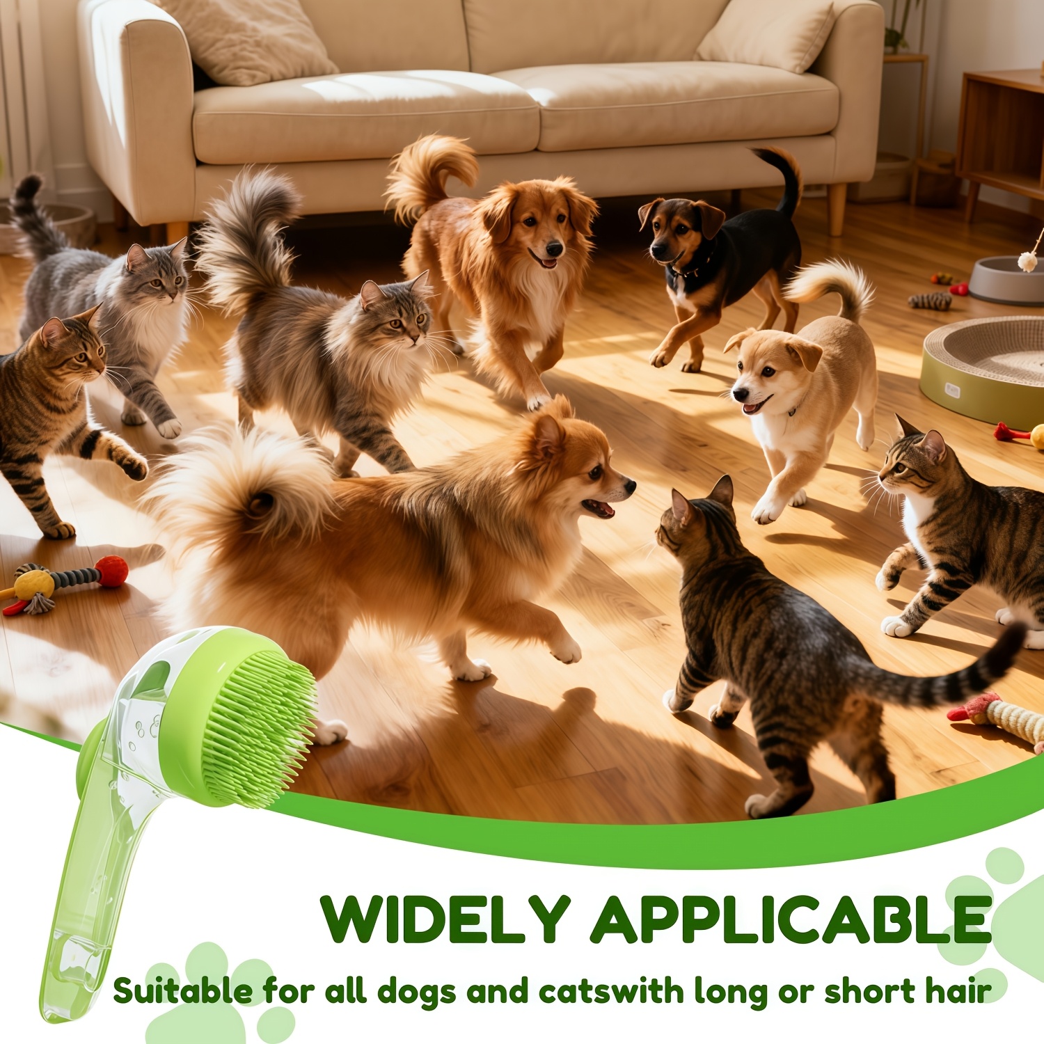 1   version with soap   grooming brush 1   in 1 shampoo dispenser and massage brush soft silicone bristles pet bath grooming massage brush suitable for dogs and cats suitable for all hair types   Product details 0