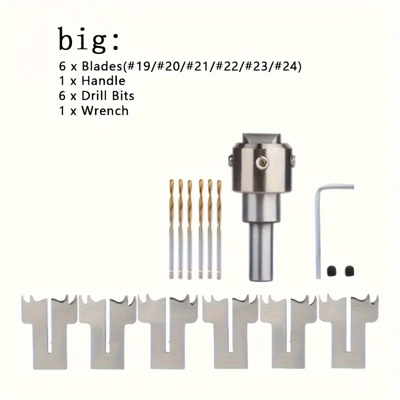 

16pcs Wooden Ring Making Kit With Carbide Blades & Allen Wrench - Craft Tool Set For Jewelry