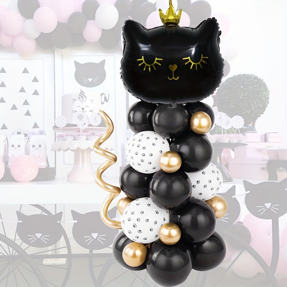 

Set, Black Golden Cat Pink Cat Balloon Bouquet Kit, Birthday Party Decorations, Cat Balloon Party Decorations, Baby Shower Decor, Home Room Decor