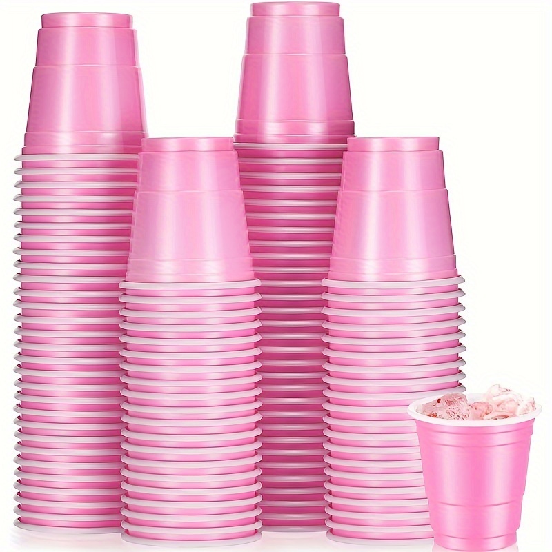30 Red Plastic Shot Cups - 60ml Small Shooter Glasses For Parties, College, Events