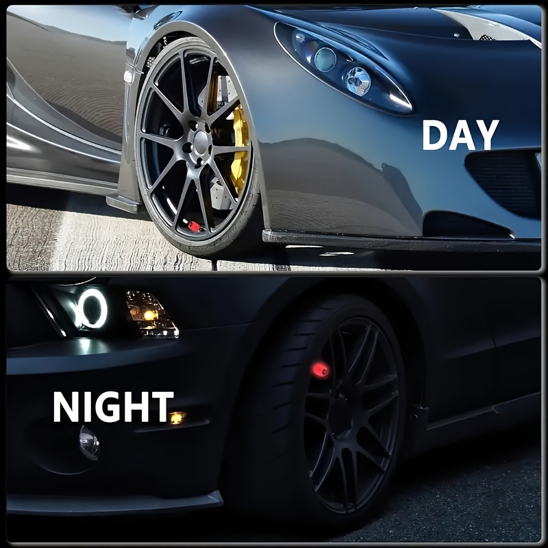 Eight Glowing Skull Tire Valve Caps