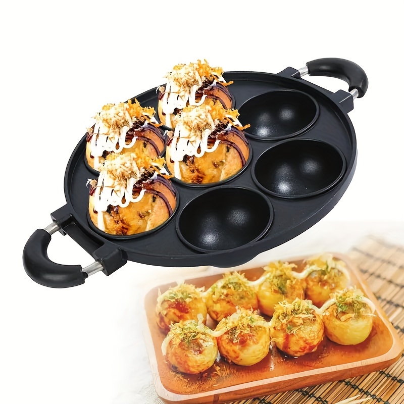 

7 Hole Cooking Cake Pan Cast Iron Omelette Pan Cooking Pot Egg Cooker Cake Mold Kitchen Cookware