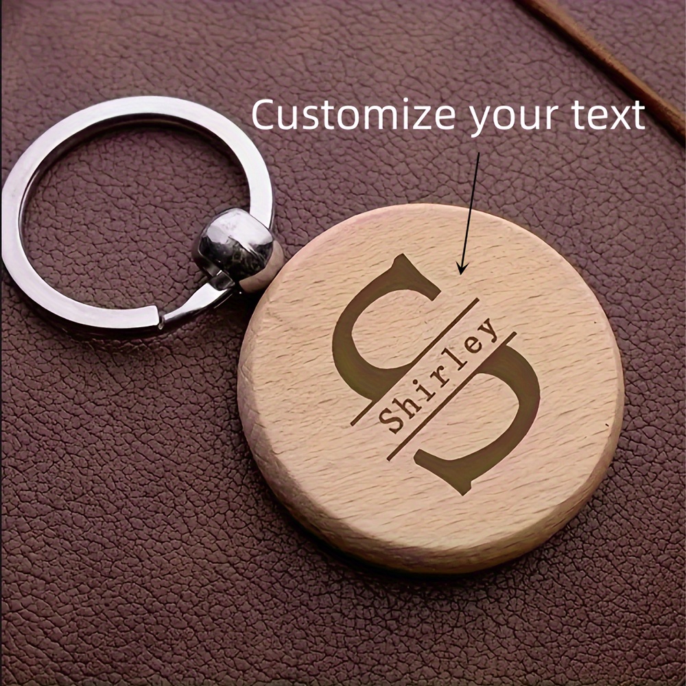 

Engraved Wooden Keychain 1pc, Personalized -cut Key , For 's Day, Day, 's Day, And Corporate - No Batteries Required, Featherless