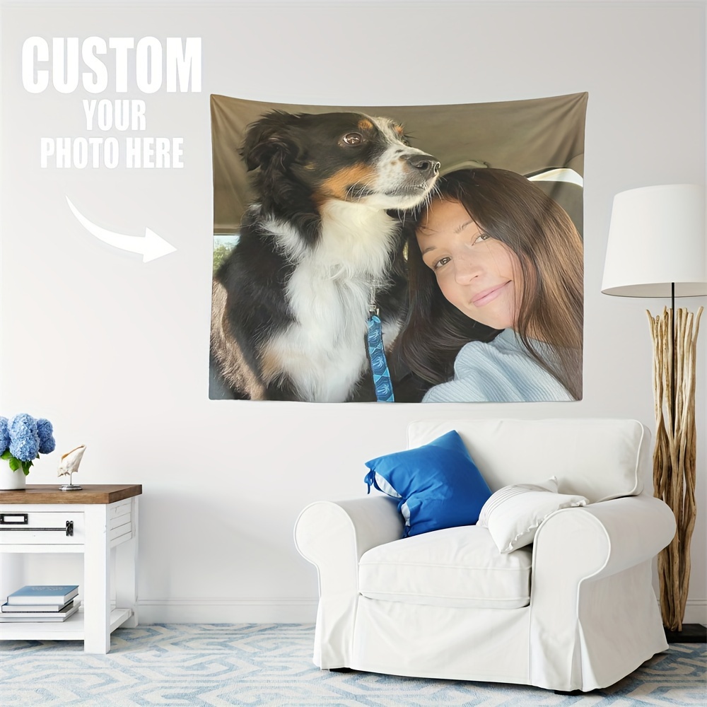 

Custom Photo Tapestry: Personalize Your Space With A Memorable Moment - Perfect For Home, Bedroom, Or Living Room Decor