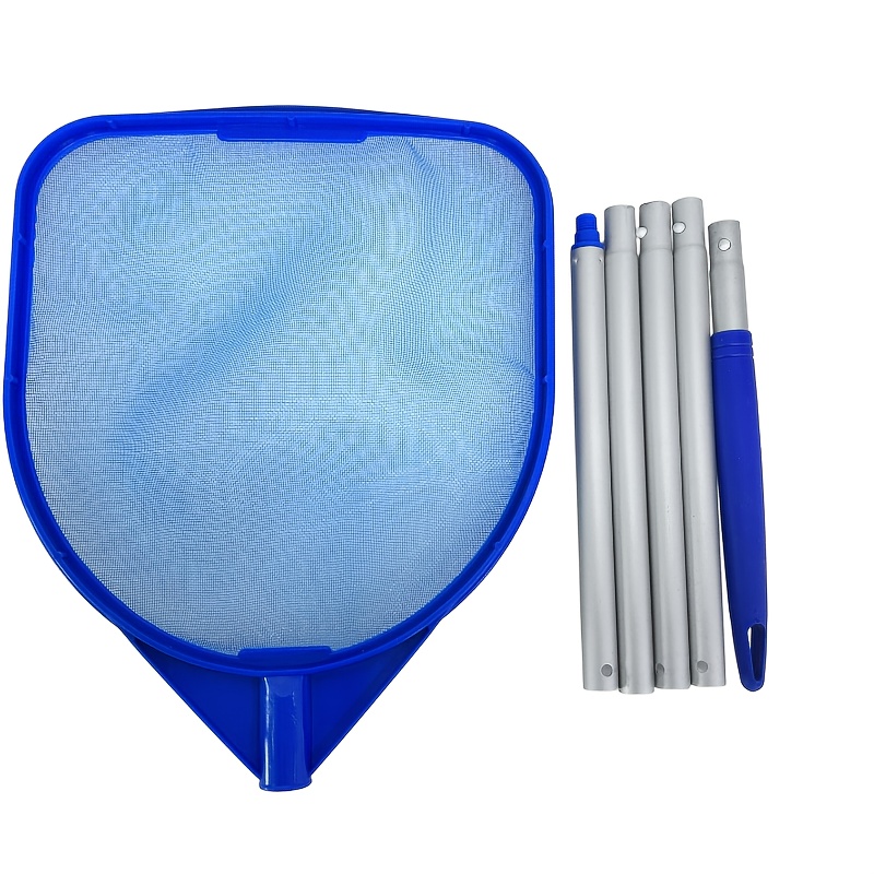 Image of Swimming Pool Skimmer With 5pcs Pole Swimming Pool Cleaning Net Swimming Pool Leaf Rake Pool Cleaning Supplies For Tub Spa Pond