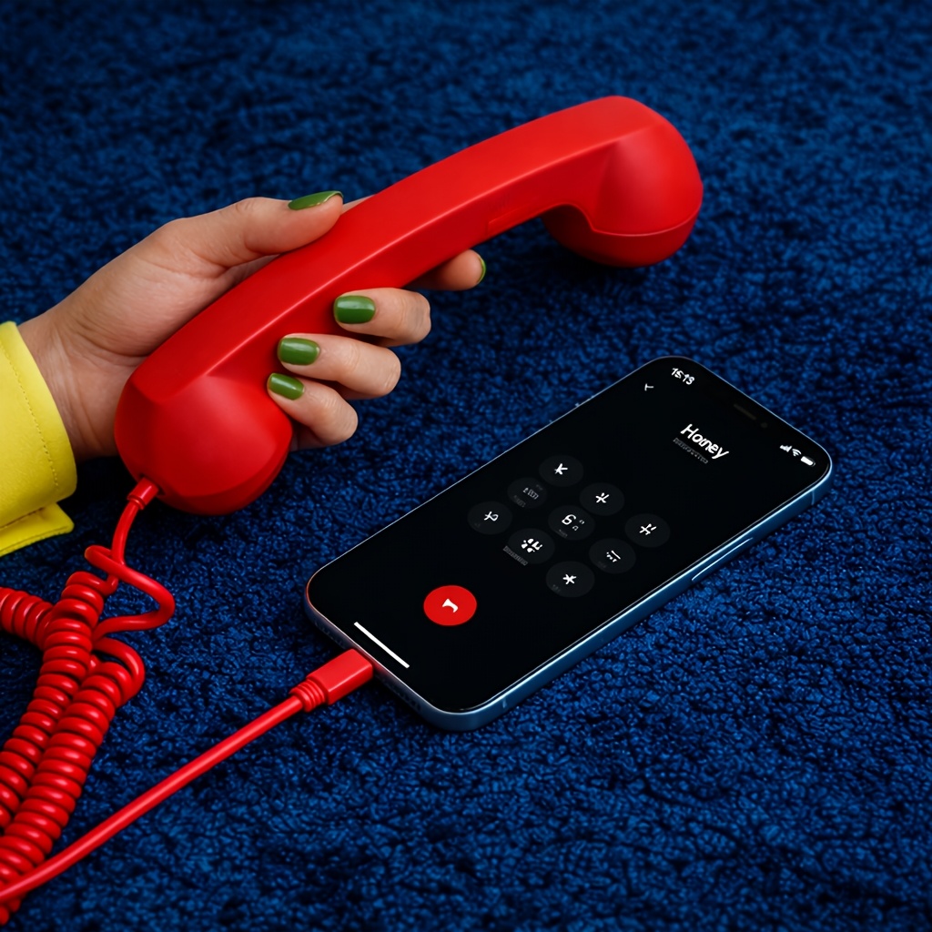 TEMU 2026 New Premium Type C Retro Phone Handset, Wired Call Handset With Comfortable Grip For Desk Calls And Everyday Use