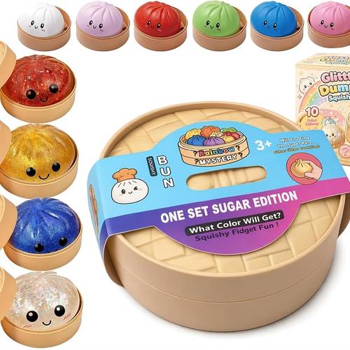 1 3 4 6pcs random color small statue ornaments glitter dumpling 2026 new dumpling box suitable for adults years old