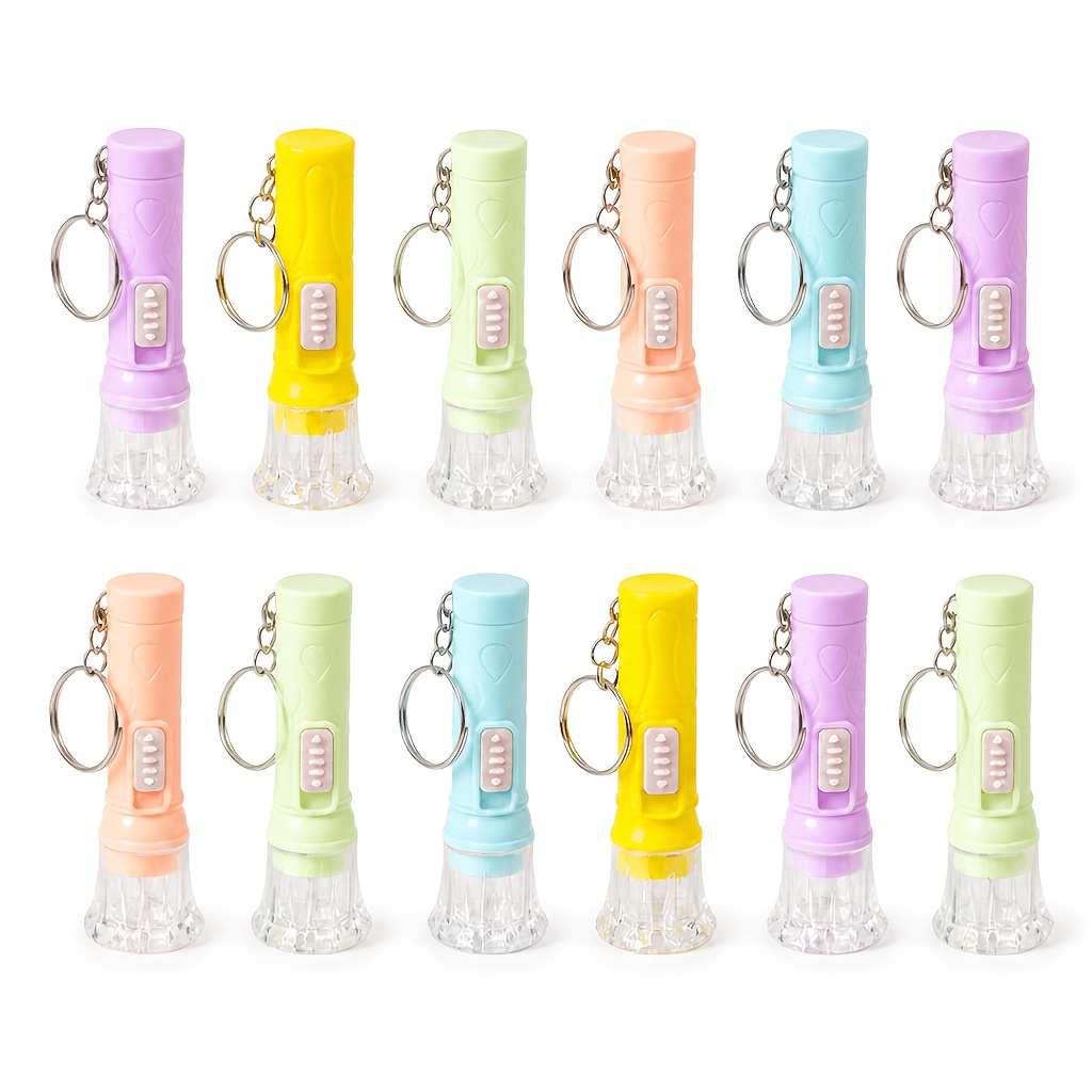 TEMU 12/24pcs Mini Flashlights, Emergency Flashlights, Random Colors, Led Small Keychain Lights, Novelty Holiday Gifts, Camping Christmas Party Gifts