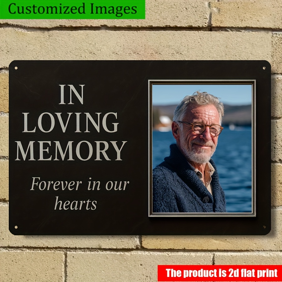 TEMU 2d Flat, 2d Flat A Customizable Aluminum Sign, 2d Flat - Flat 2d Aluminum Sign, Custom Photo, Self- Aluminum Sign, Wall Decoration, Suitable For