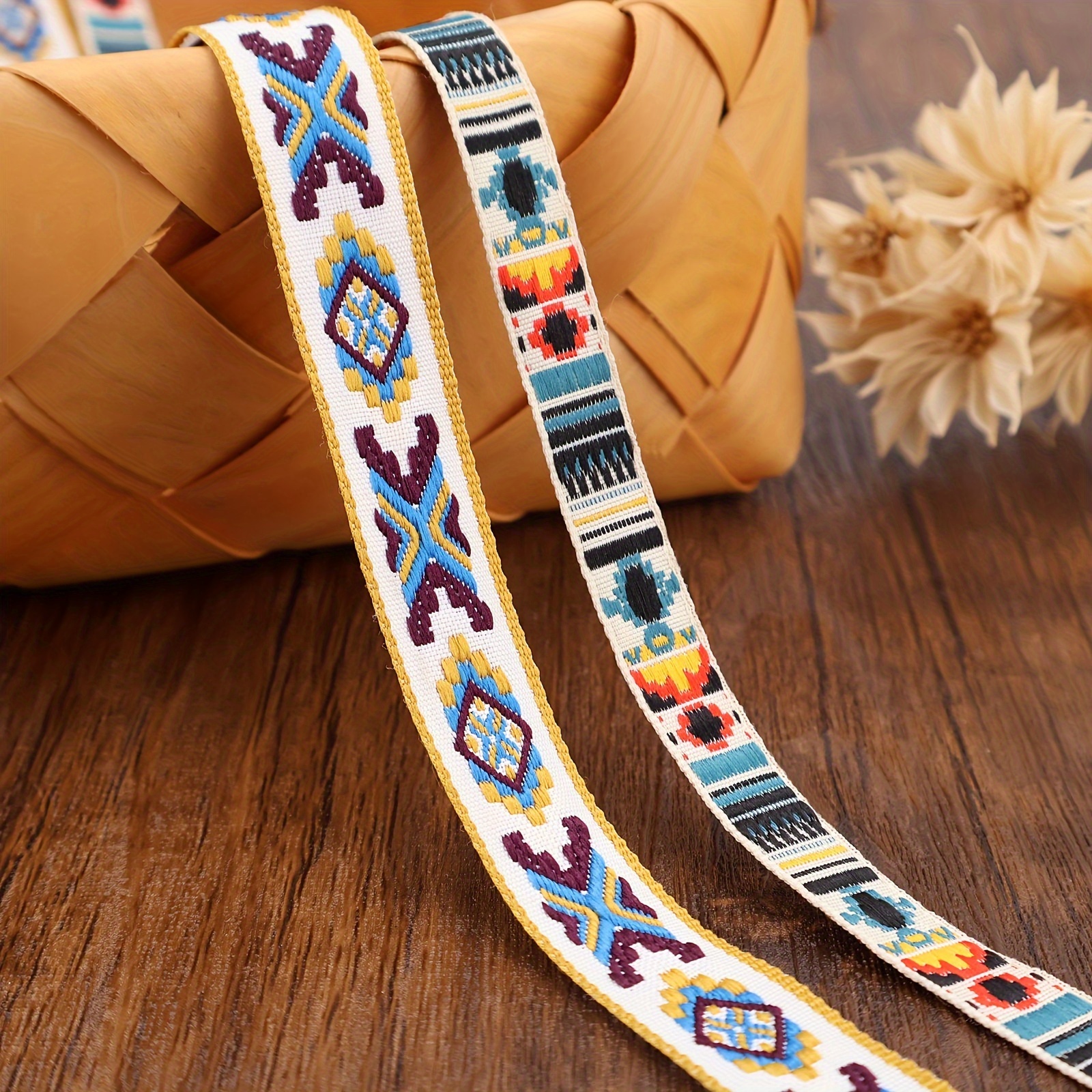 

Geometric Jacquard Lace Trim Ribbon For Doll Costumes And Patchwork - Polyester