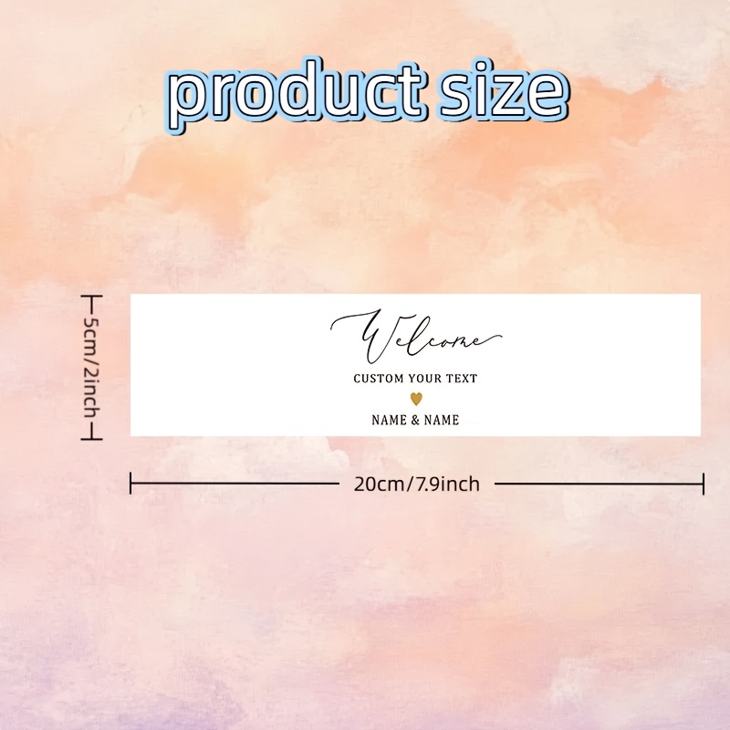 TEMU Personalized Custom Bottle Label Stickers - Customizable Text And Names - White Water Bottle Labels - Easy And Elegant - Wedding Decor - Make