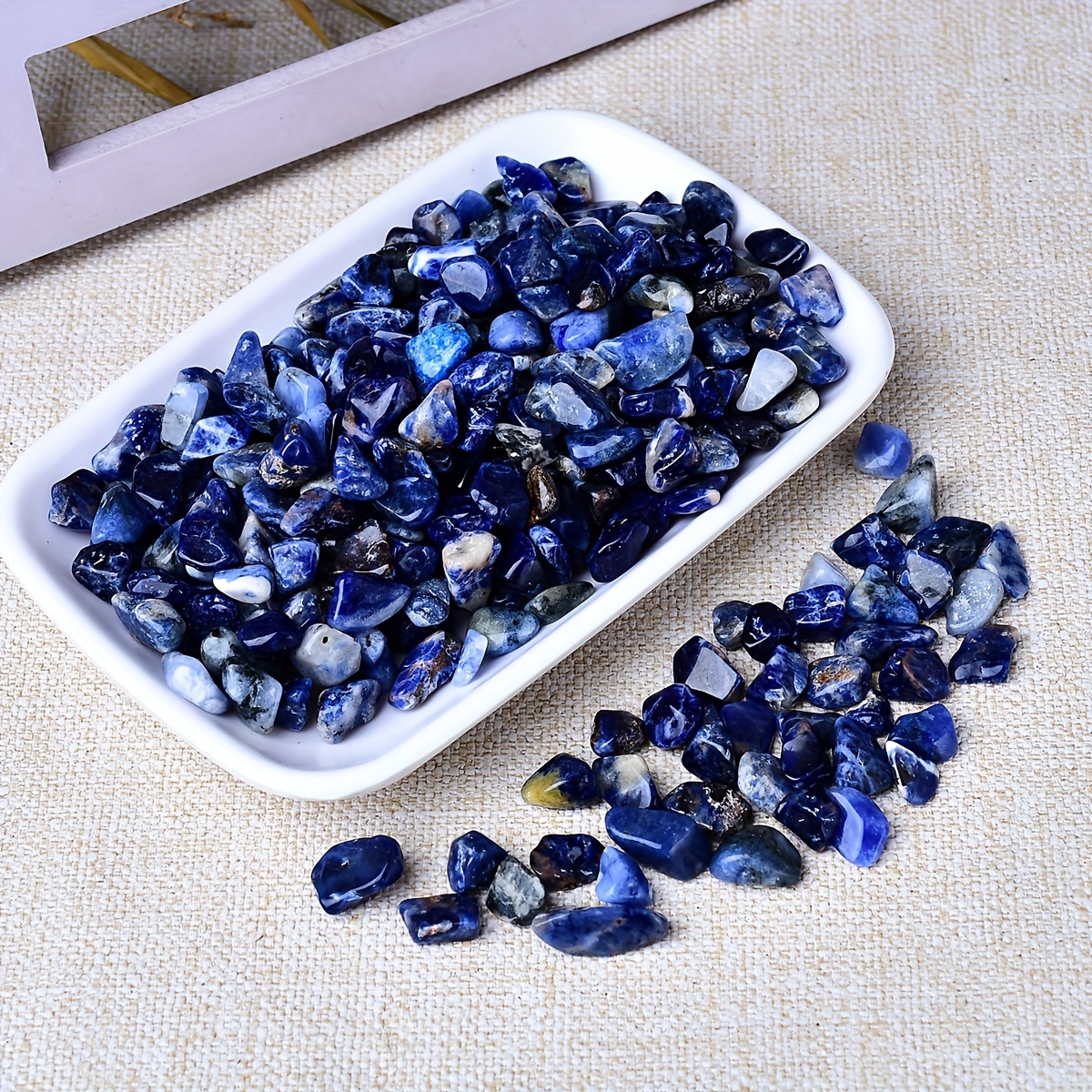 

Natural Blue Stripe Agate Gravel 100g, Polished Irregular Crystal Chips For Bonsai, Aquarium Decorative Stones, Fish Tank Decoration, Vase Filler Material