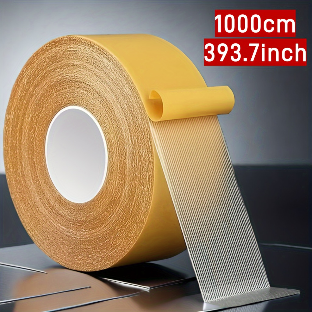 

Ultra-strong Waterproof Double-sided Tape, 1.18" X 66ft - Transparent Adhesive With Fiberglass Mesh For Walls & Glass, Heavy-duty