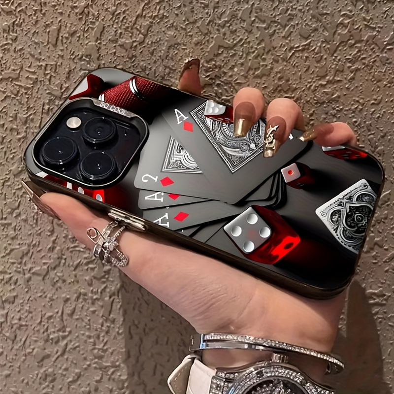 TEMU Phone Case - Stylish Imd Color Silver Phone Case With A High Aesthetic , Featuring A For Protection. A For Spring And Summer, Compatible With
