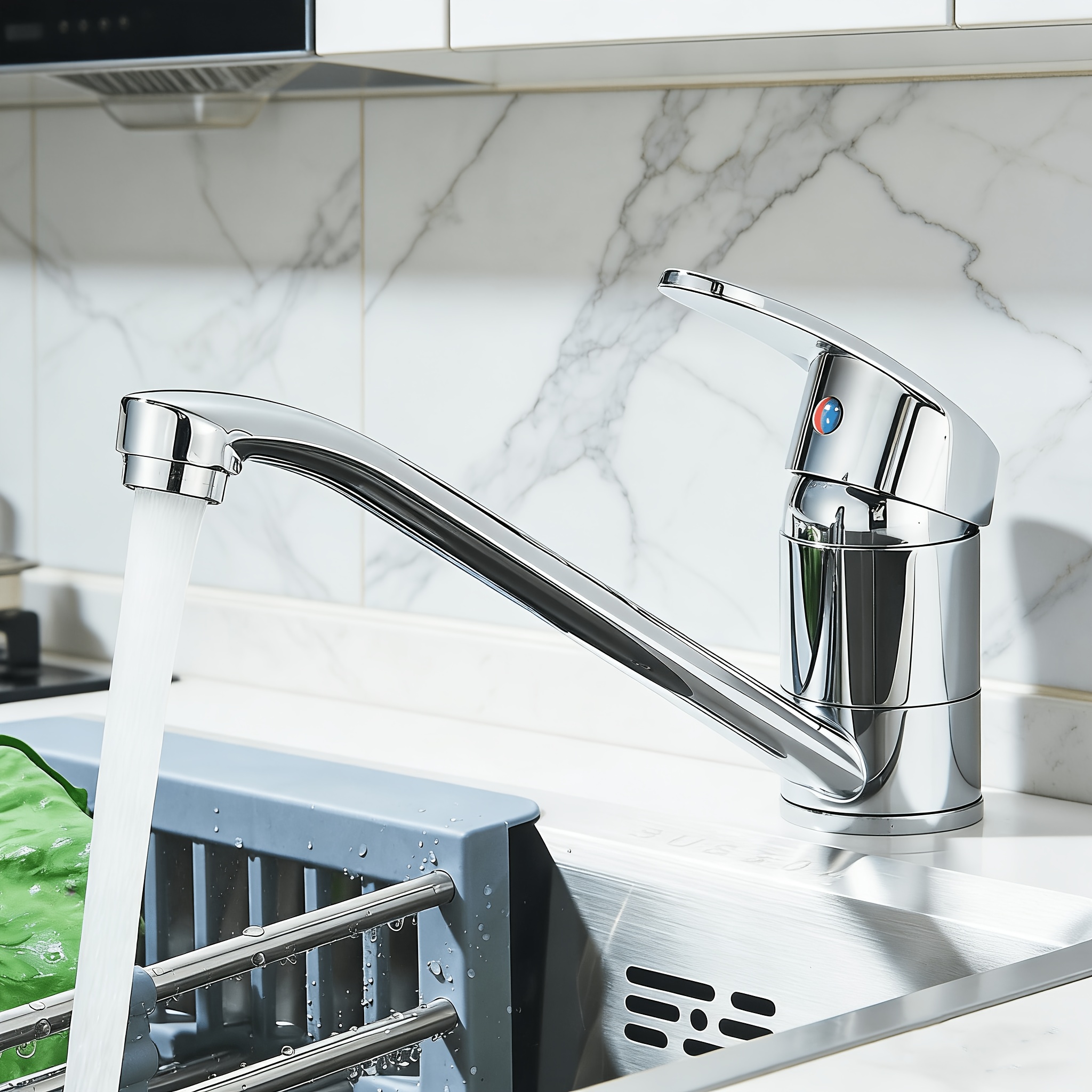 Image of Kitchen Tap - 360 Degree Swivel (chrome) - Single-lever Sink Mixer Tap Chrome With 360 Swivel Spout, Tap For The Kitchen In Extra