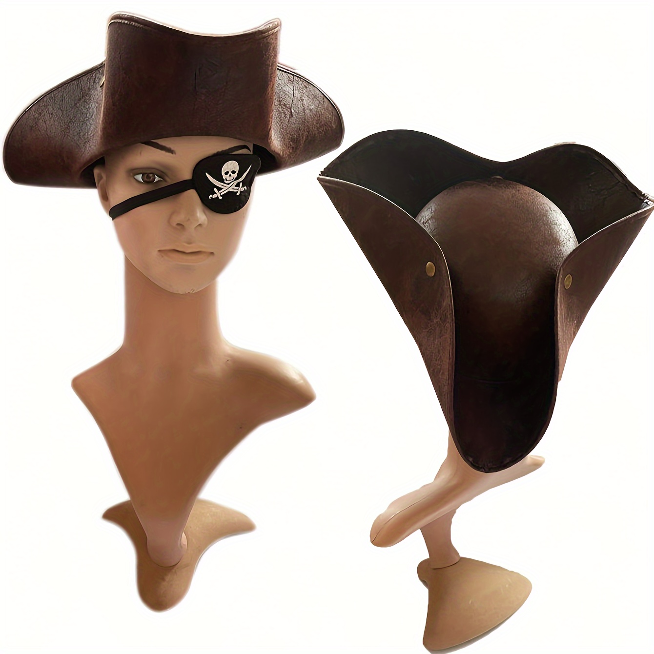 

1pc Men's Cool Brown Theme Hat For Pirate Theme Party Decorations