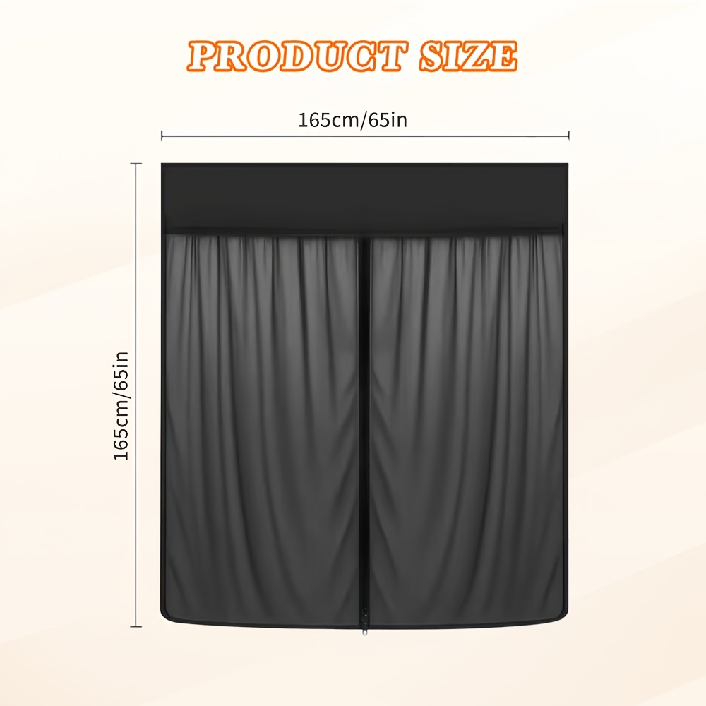 Image of 65x65inch Rv Camping Car Insect Net, Insect Net, Four-sided Magnetic Truck Net, Suitable For Rv Rear Door Net, Rv Accessories, Mesh Design, Reinforced Edges, Camping Gear, Lightweight Net Parking Use
