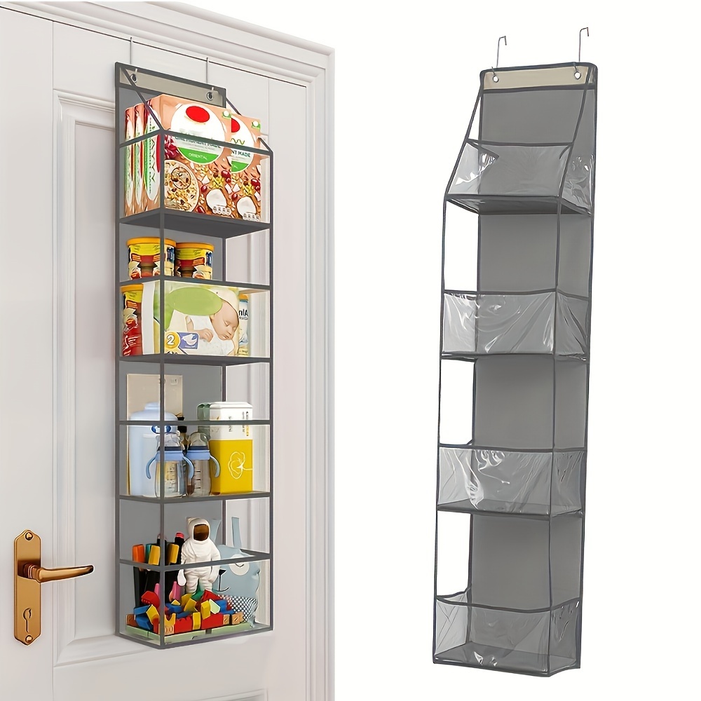 

1pc 6-layer Hanging Closet Organizer, Collapsible Sturdy Durable Closet Storage Organizer, For Handbag Shoes Toys Clothes, Ideal Home Supplies