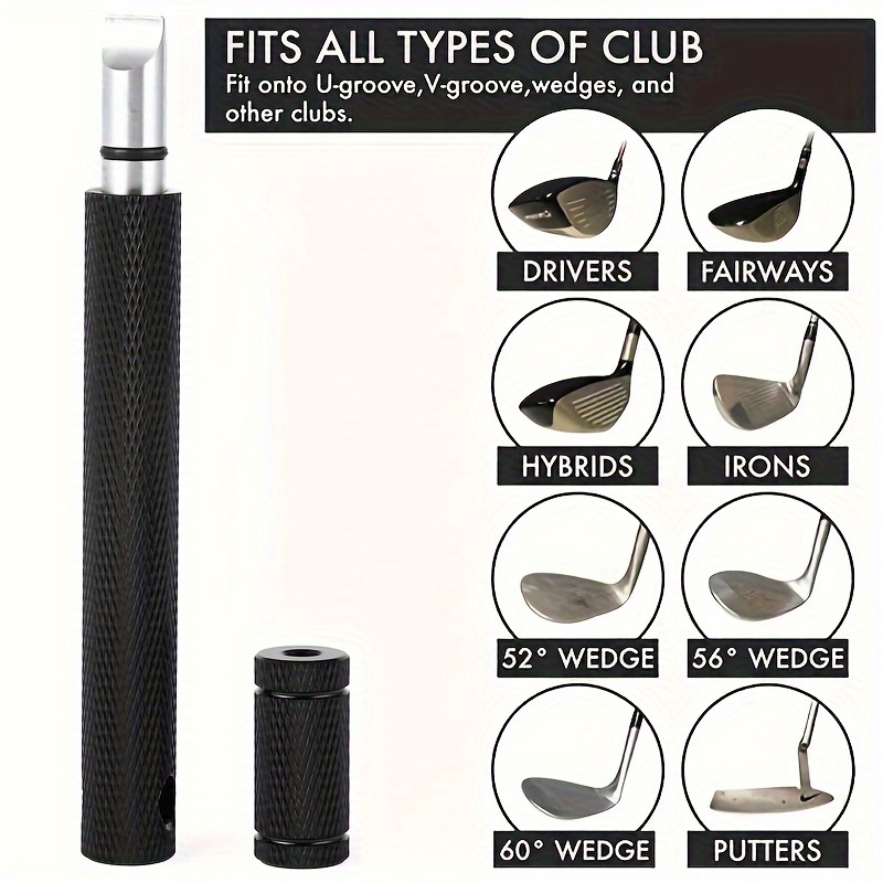 Enhance Your Golf Game: Multi-Colored Groove Sharpener for Improved Backspin And Accuracy - Compatible with U And V Grooves, to Use