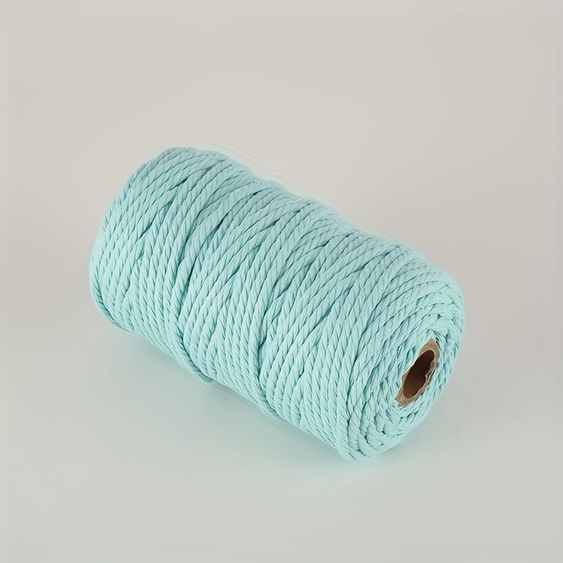 TEMU 1 Rollo de Cuerda Tejida de 3 mm m, Hilo , Bolsa Tejida a , Cinta de Hilo Decorativo Envuelta, para Empaquetado de Regalos, Decoración del Hogar