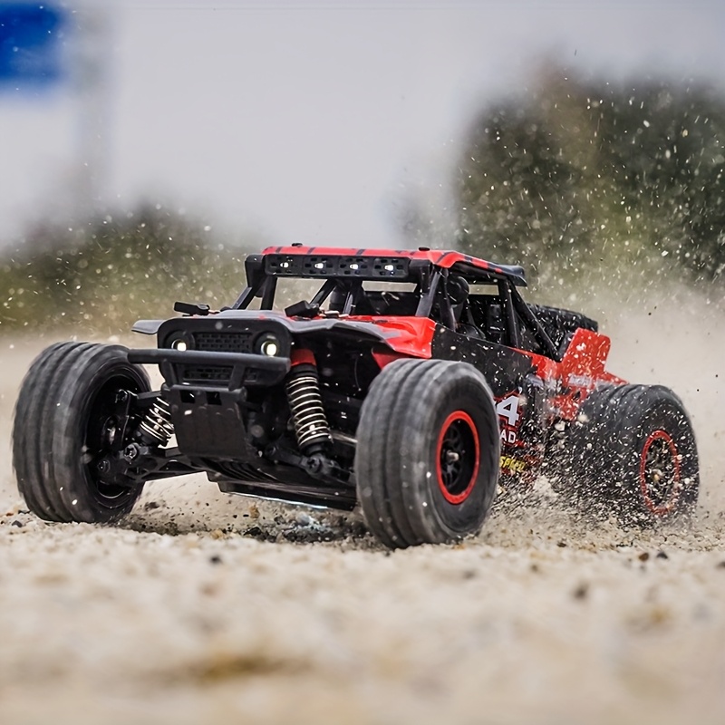 ZNLYRION 2025 Off-Road RC Car with 2 Batteries, 55KM/H Speed, Full Metal Drive Shaft & LED Lights - Multi-Function Remote Control, Durable Plastic Construction for RC Toy Enthusiasts, Vibrant Color Scheme, Sturdy Build