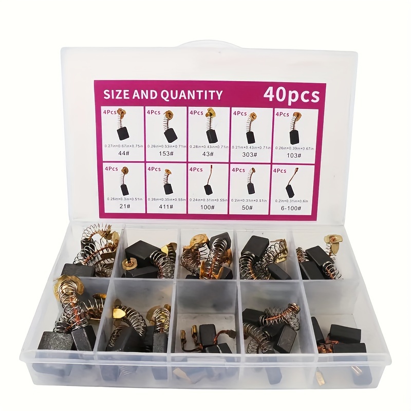 

40pcs10 Different Specifications Carbon Brushes