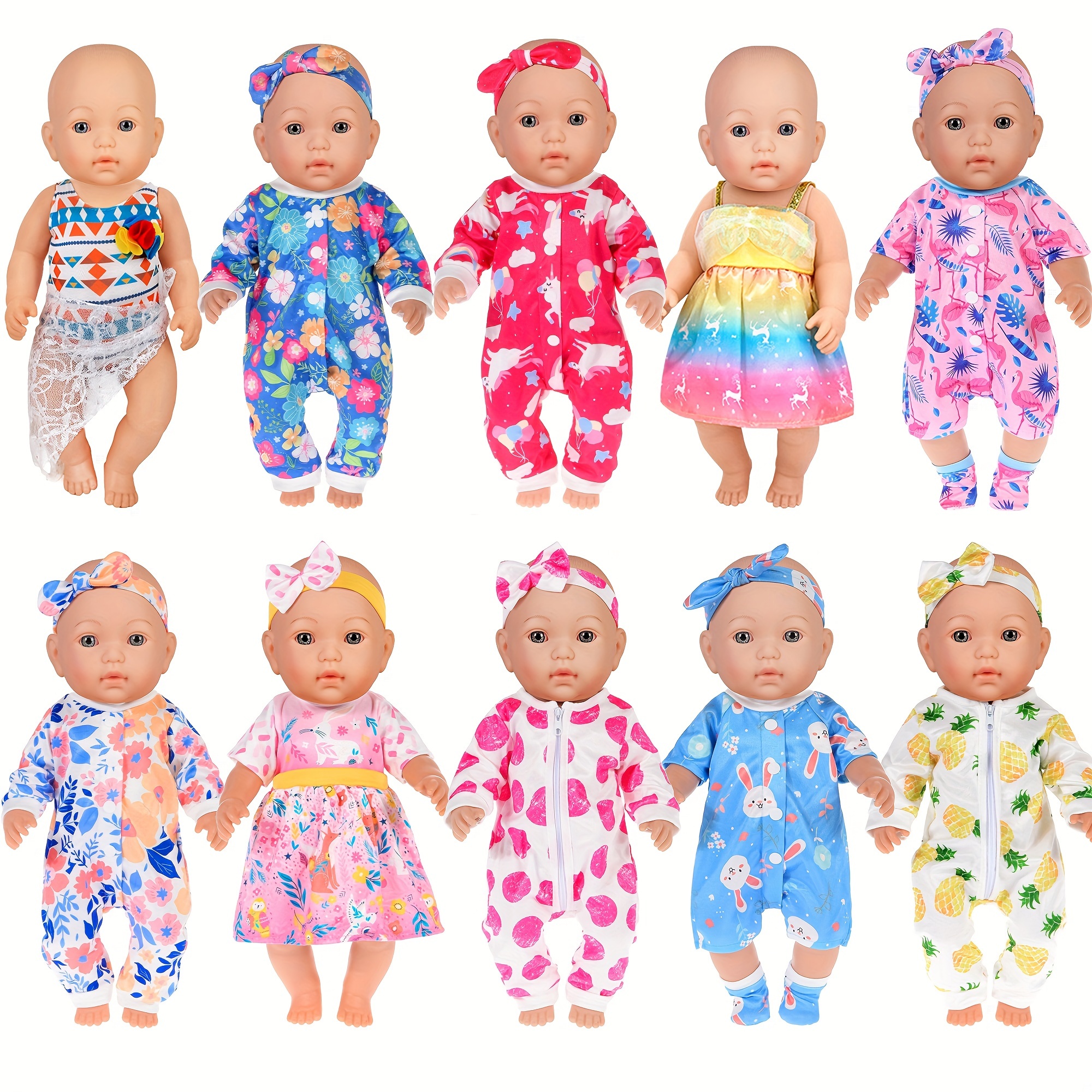 

Ebuddy 10 Clothes- Outifts 14-16 , 43 Cm New Born , 15 , Doll (no Doll)