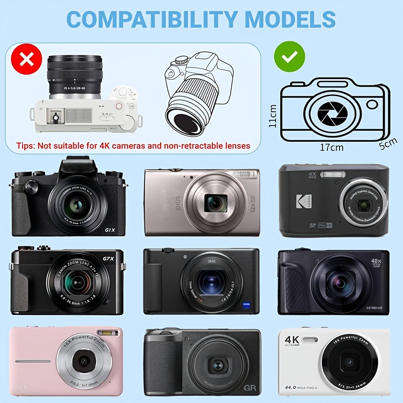 Digital Camera Case with Shockproof Design and 3 Carrying Options