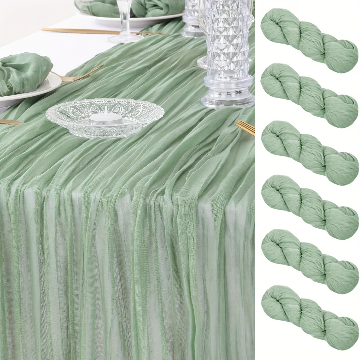 

6-piece Elegant Tulle Tablecloths - 25.5"x70.8" | Perfect For Weddings, Baby Showers, Birthdays & Easter Decorations