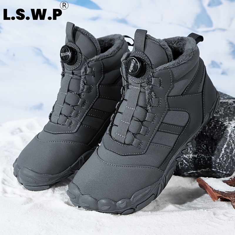 Men's Snow Boots for Outdoor Activities, Non-Slip Durable Soles