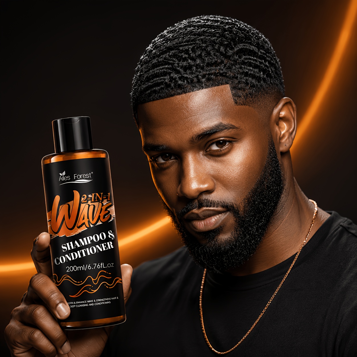 Wave Shampoo 200ml, 2in1shampoo+conditioner, Will Not Damage Curly Hair, Containing Biotin, Moisturizing, Removing Loose , Refreshing, Clean Hair, Repairing Frizz, And Cultivating