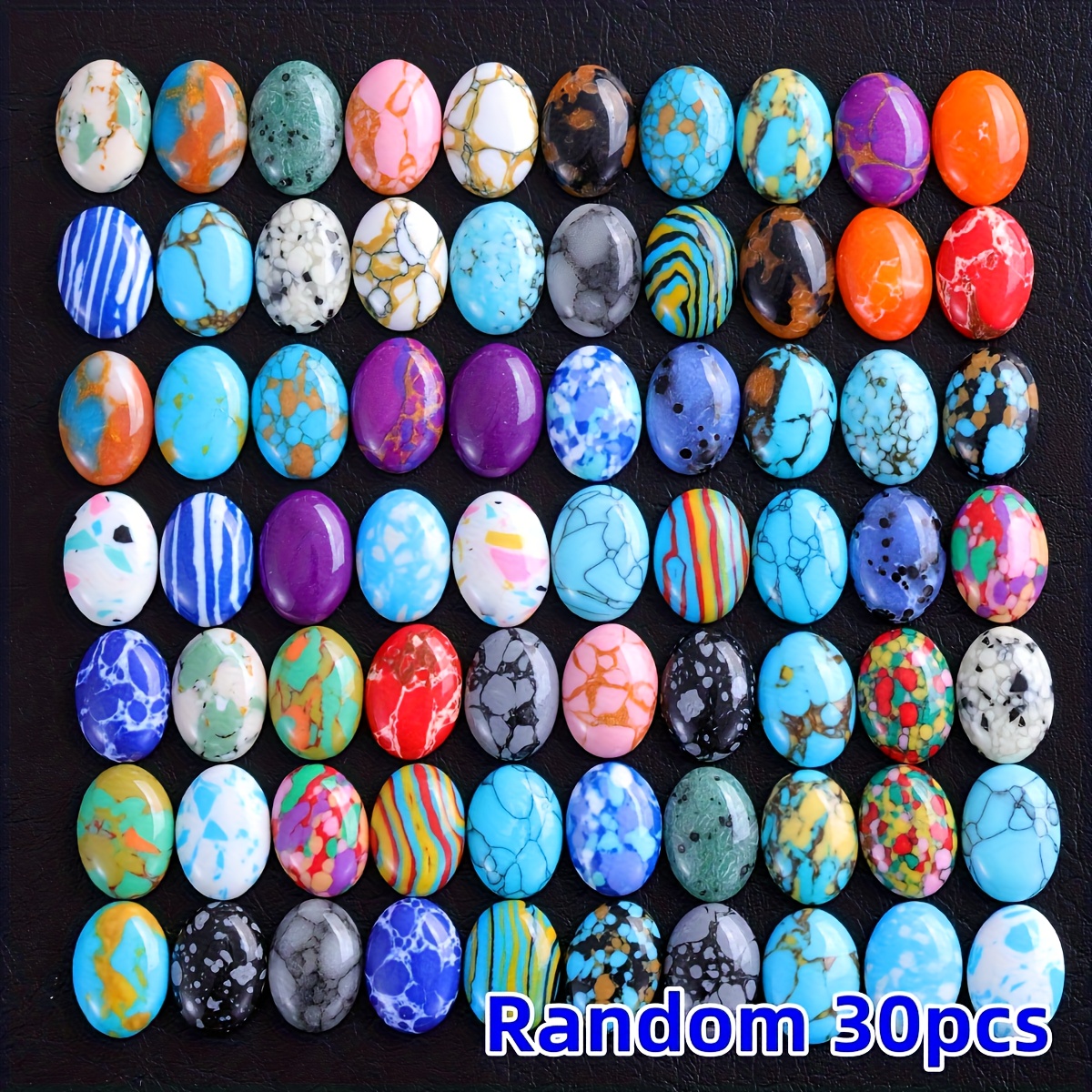 Image of 30pcs Mixed Random Bottomed Natural Crystal Combination For Making Craft Or Home Decor - Fashionable Jewelry Accessories For