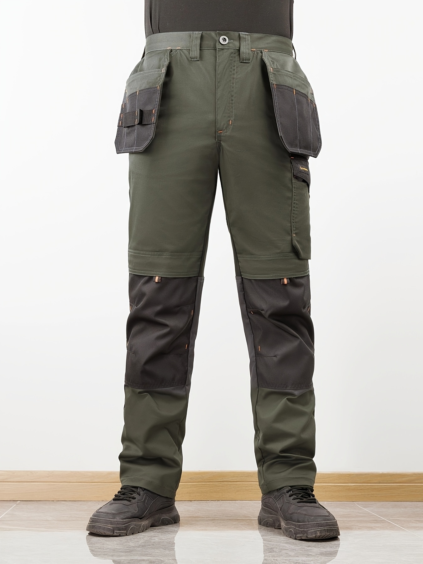 mens elastic cargo pants multiple pockets season style 1 - Temu Slovakia